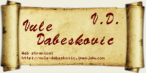 Vule Dabesković vizit kartica